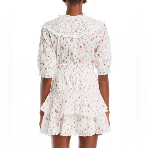 LoveShackFancy Clovis Cotton Ruffle Trim Dress - Picture 4 of 12